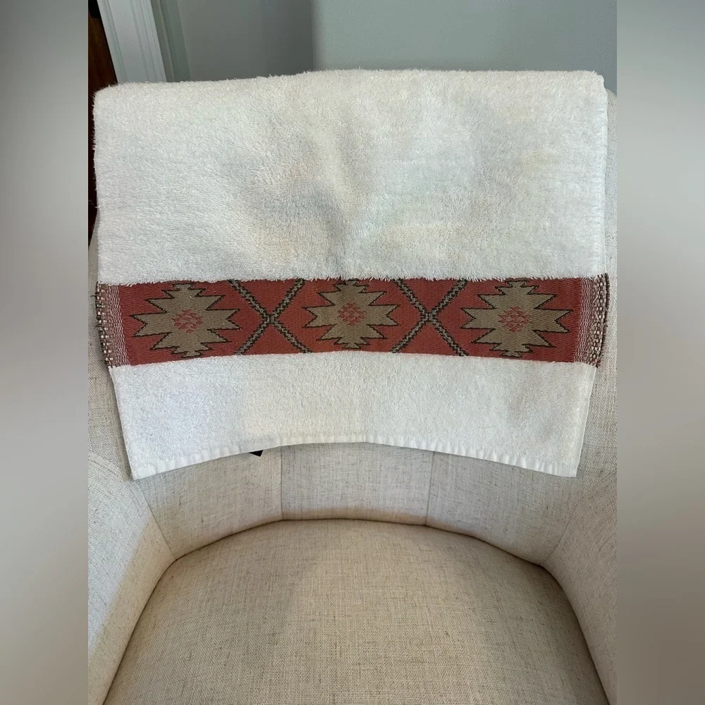 Vintage Ralph Lauren Hand Towel 100% Cotton Tribal Aztec Southwest 24 x 48 90’s